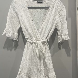 Lacey Medium Cotton On Romper with Flow Sleeves